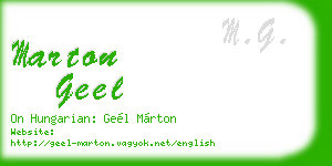 marton geel business card